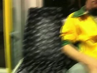 2 Guys having dirty Fun in German Tram