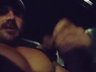 Str8 Handsome Horny 40yo Car Jerking at Night